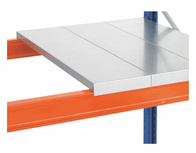 Palettenregal Tiefenauflage mit Stahlpaneele